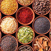 Специи, сушеные овощи и травы